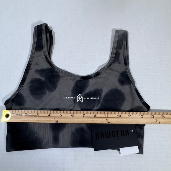 Rawgear Grey Black Tie Dye Wireless Pullover Sports Bra Size Small NWT - Picture 4 of 5